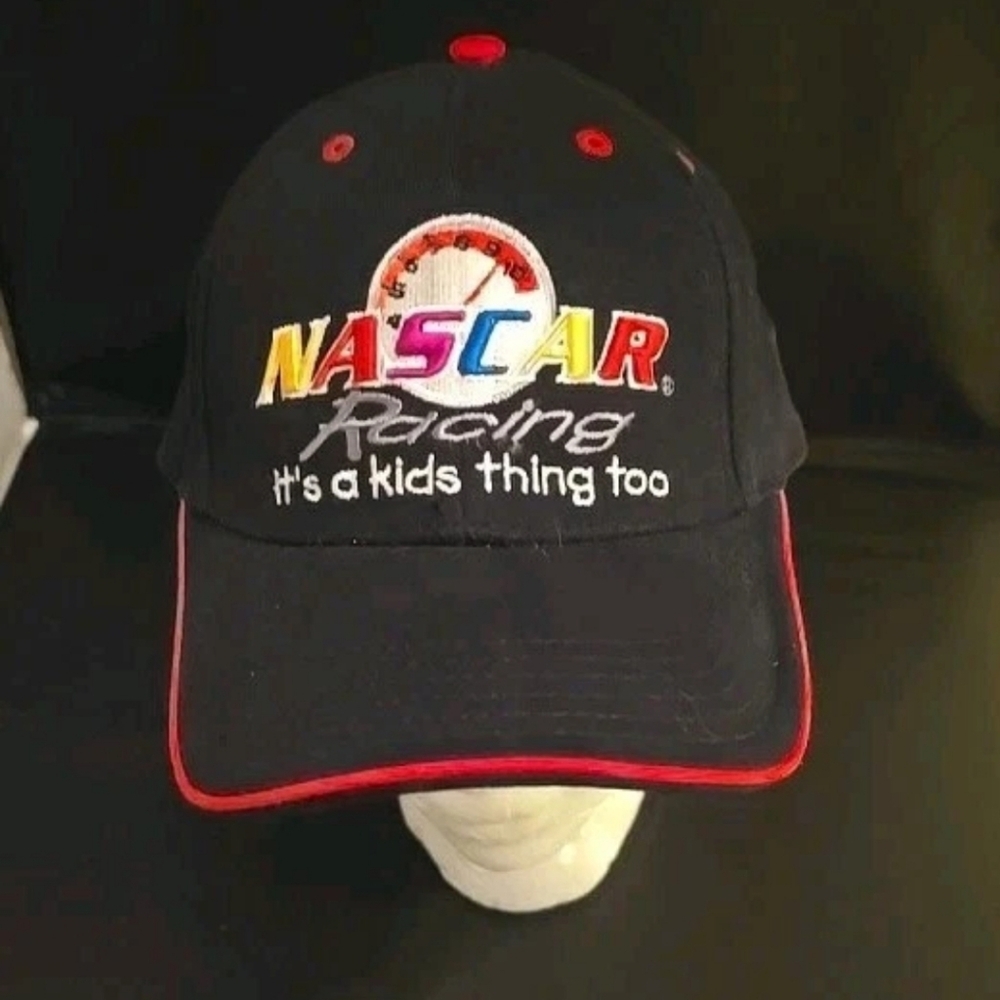 NASCAR Racing It’s A Kids Thing Too Cap Hat Youth Adjustable Black 100% Cotton